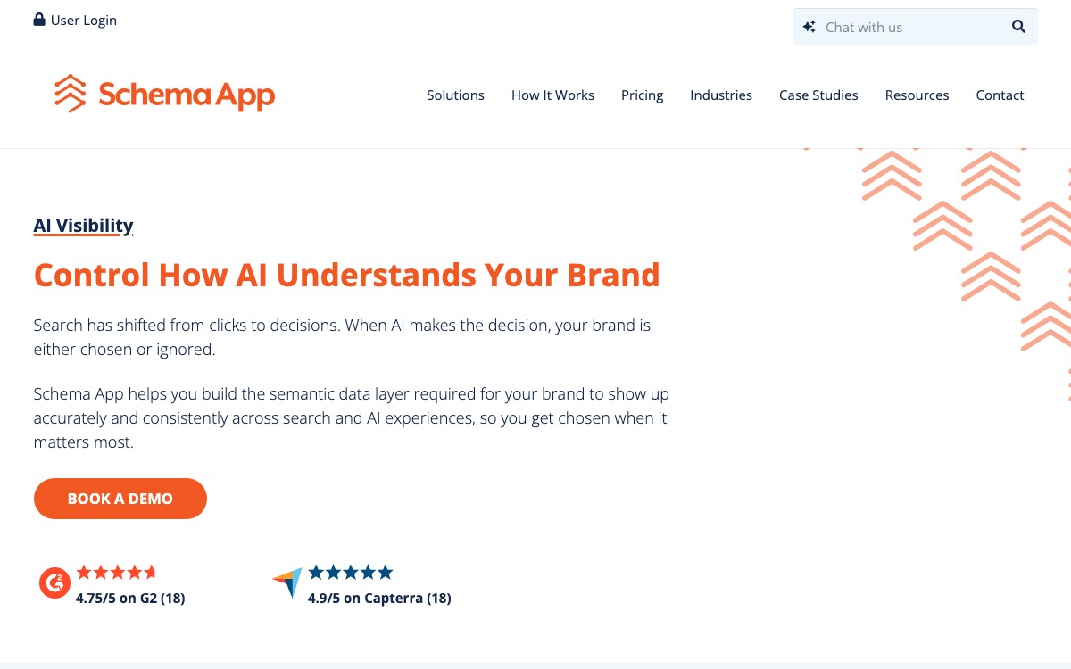 Screenshot of the Schema App website